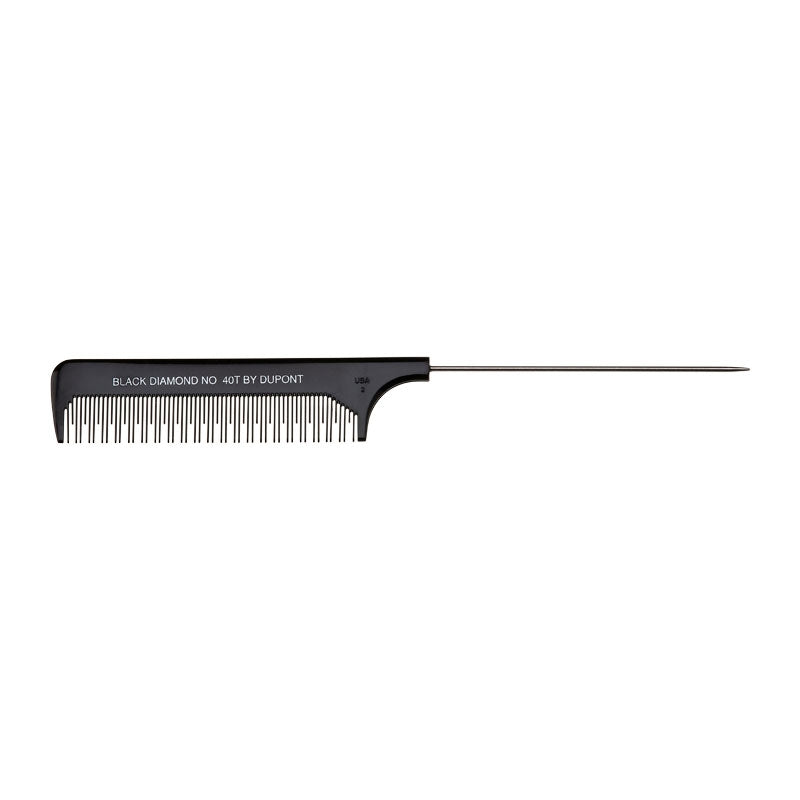 Black Diamond Back Combing Pin Tail Comb