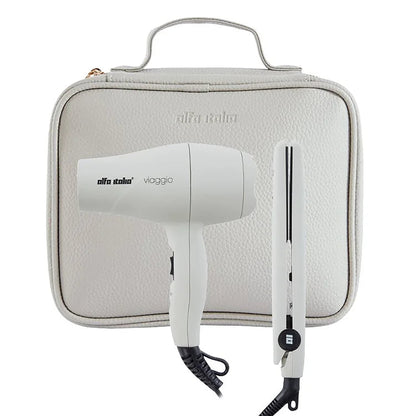Alfa Italia Viaggio Hair Dryer & Straightener Travel Set -  Grigio