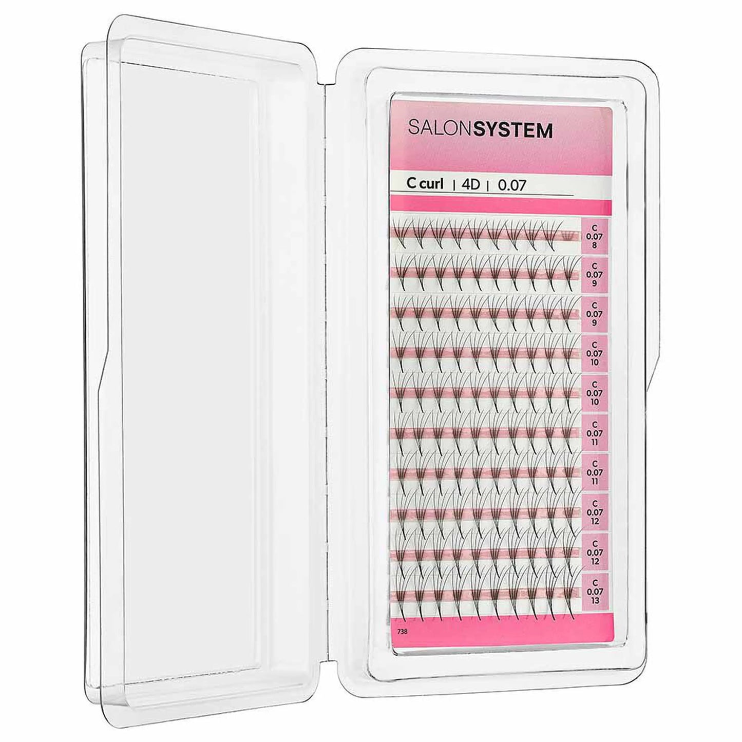 Salon System Lash Extensions ProFan C-Curl 4D 8-13mm