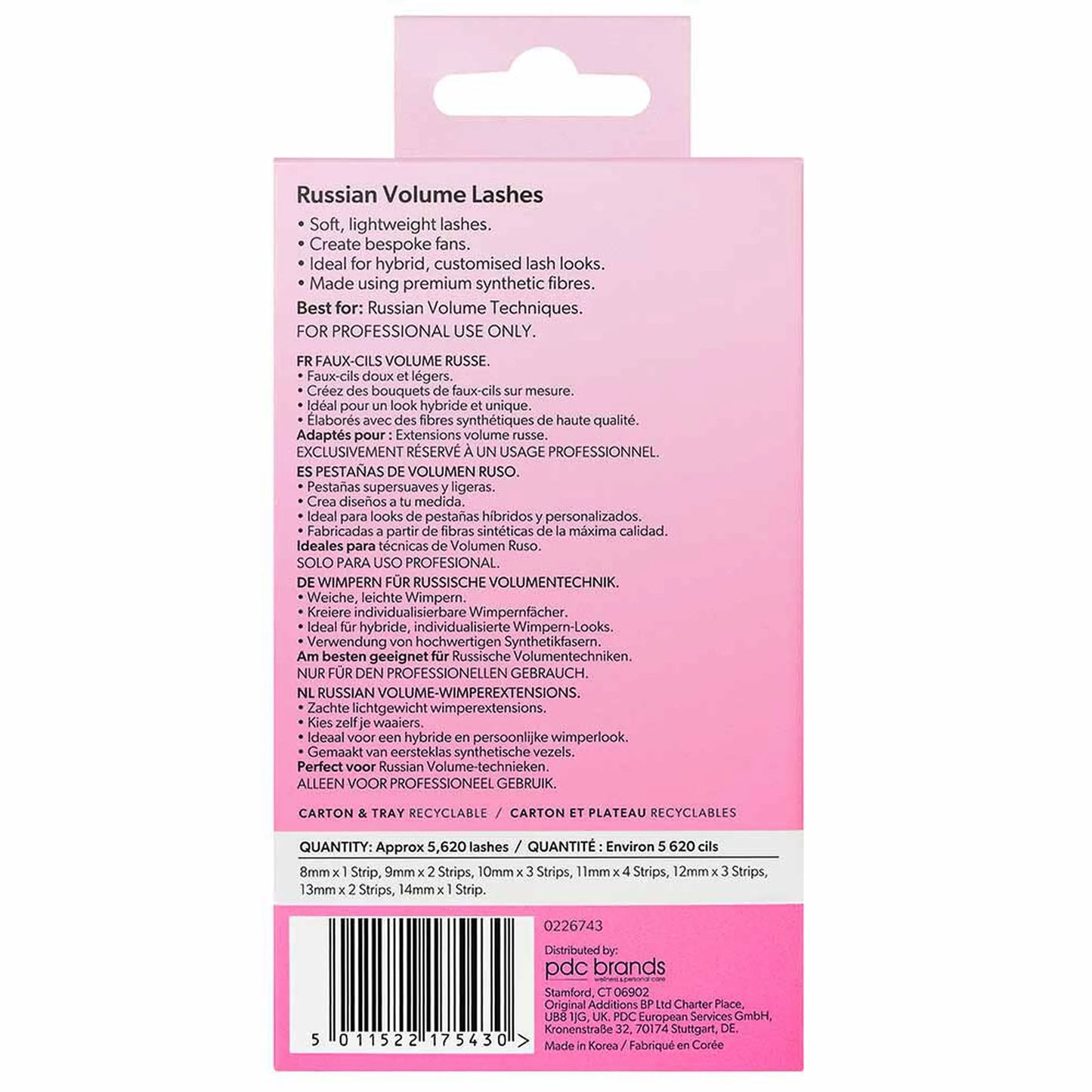 Salon System Lash Extensions ProFan D-Curl 3D 8-13mm