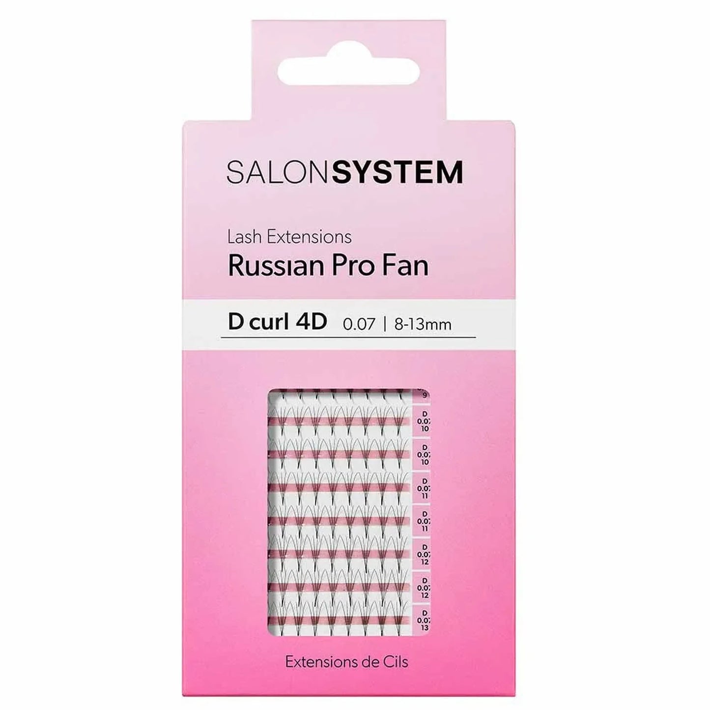 Salon System Lash Extensions ProFan D-Curl 4D 8-13mm