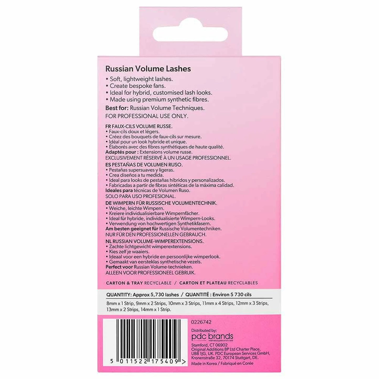 Salon System Lash Extensions Russian Volume C-Curl 0.05 8-14mm