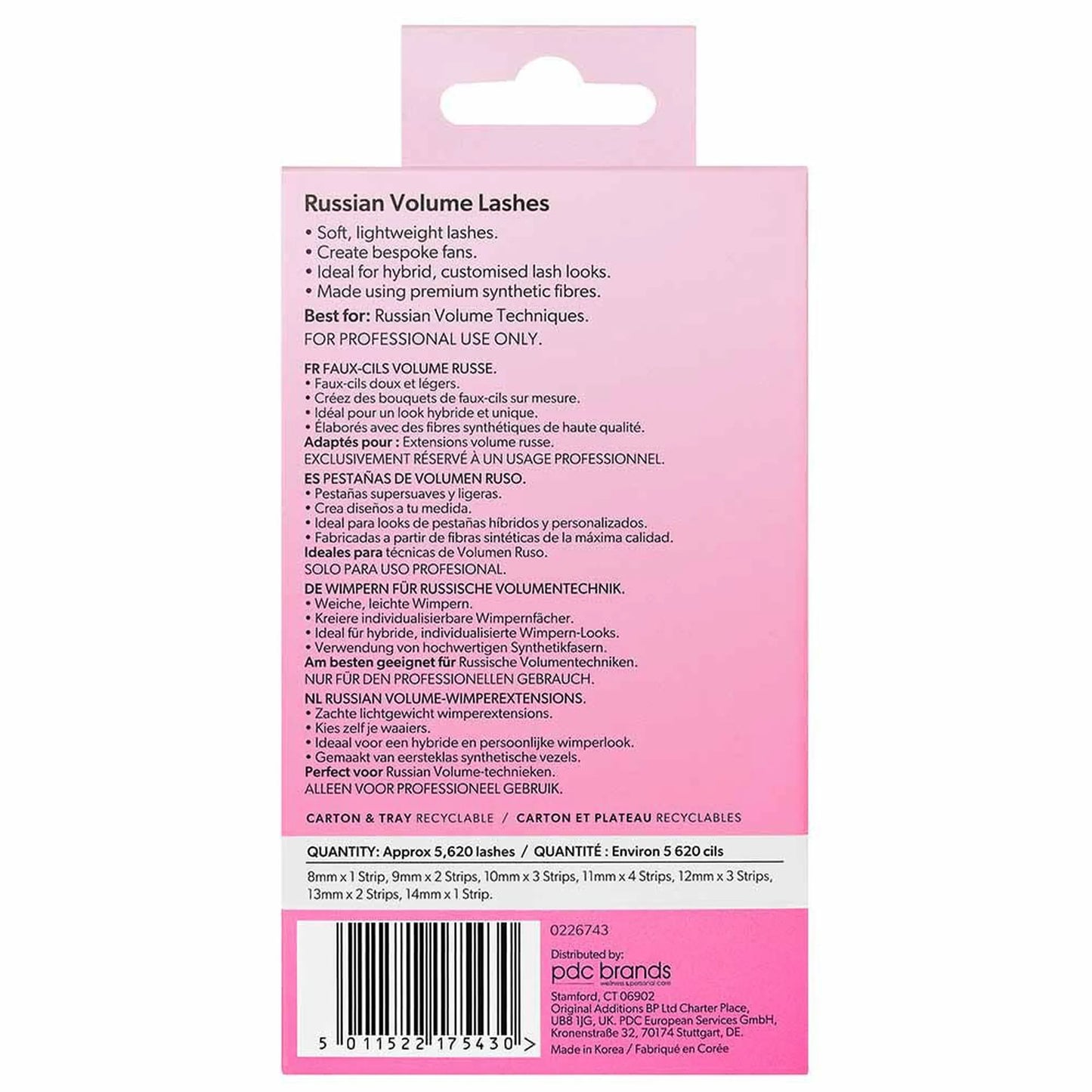 Salon System Lash Extensions Russian Volume C-Curl 0.07 8-14mm