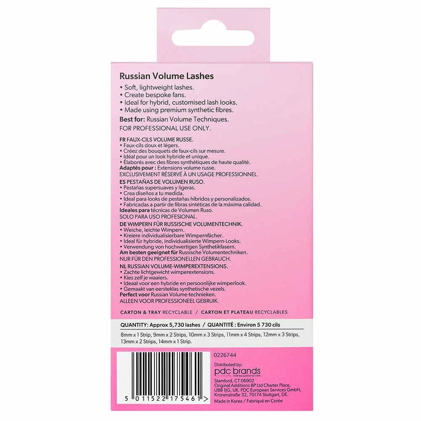 Salon System Lash Extensions Russian Volume D-Curl 0.05 8-14mm