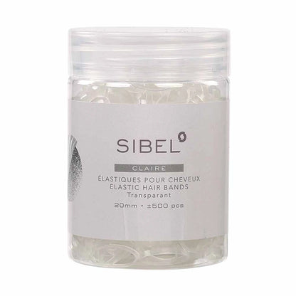 Sibel Micro-Braid Hair Ties 20mm Clear, Pack of 500