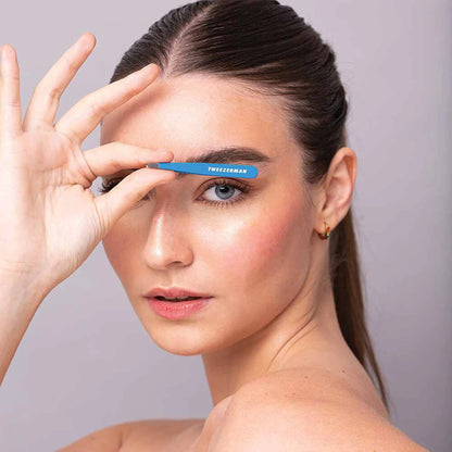 Tweezerman Mini Slant Tweezers, Assorted Colours, Single Tweezer