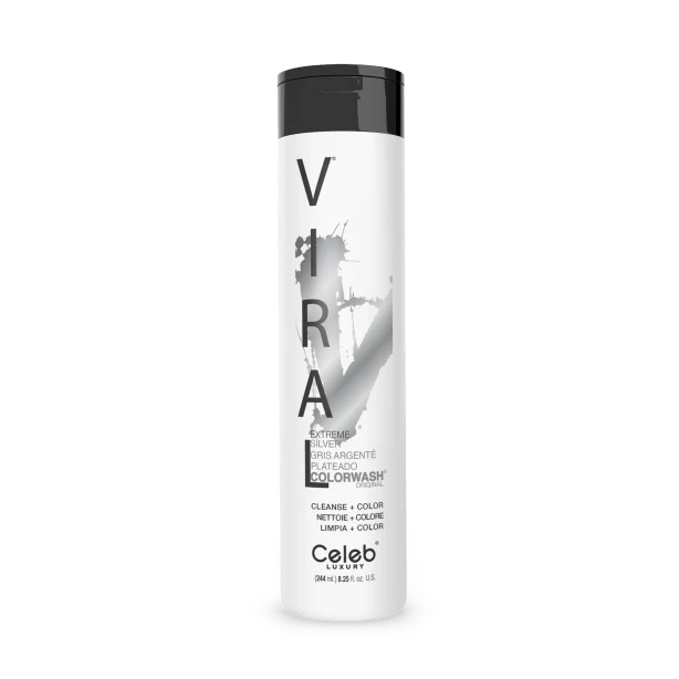 Celeb Luxury Viral Shampoo Colorwash Vegan Shampoo -  Silver - 244ml