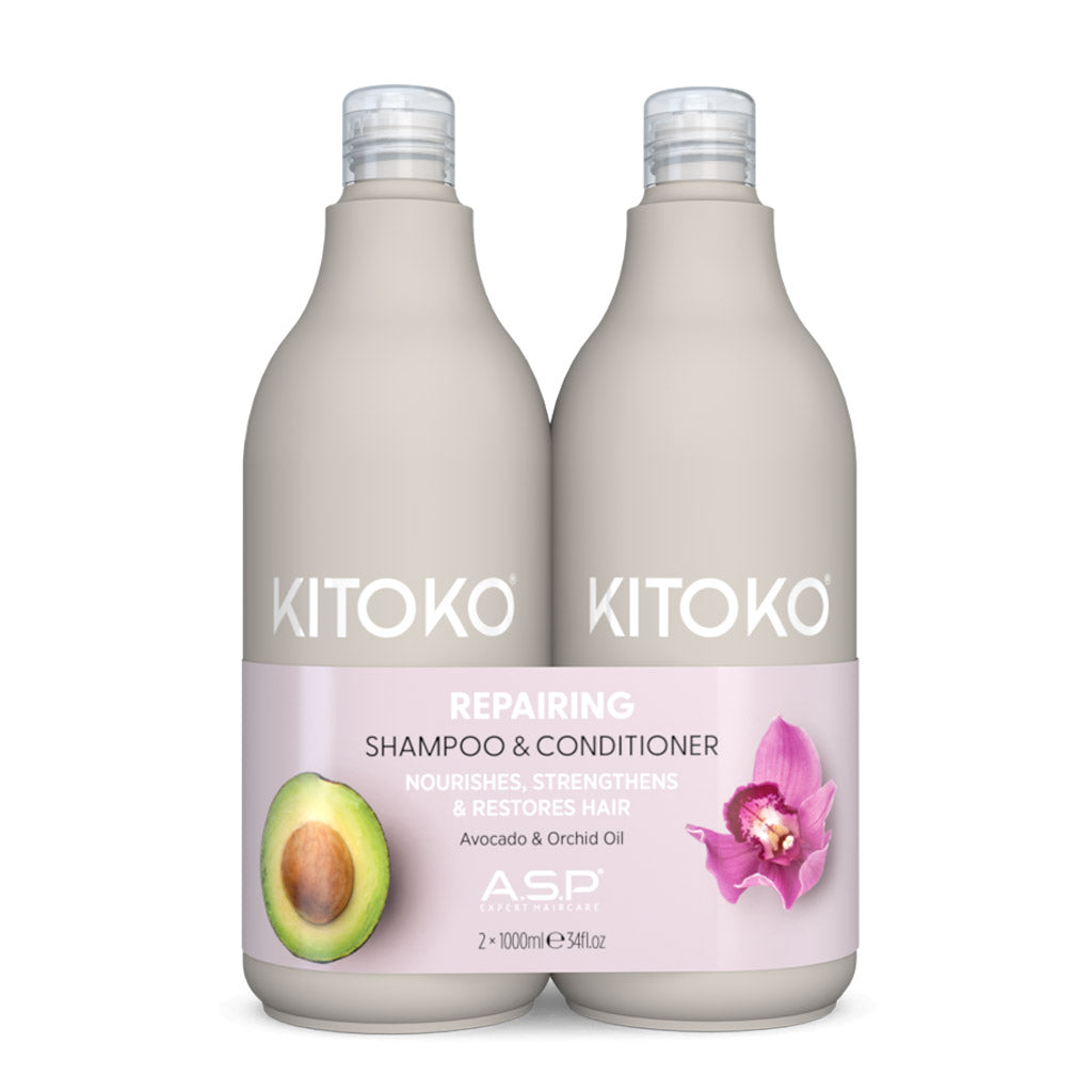 Affinage Kitoko Repairing Shampoo & Conditioner 1L Duo