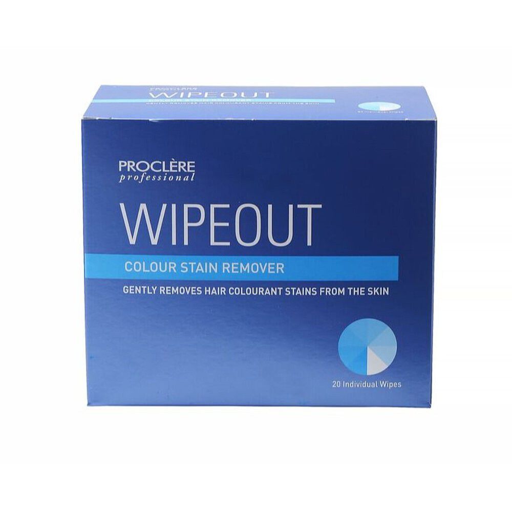 Proclere Wipeout Colour Remove Wipes 20 Pack