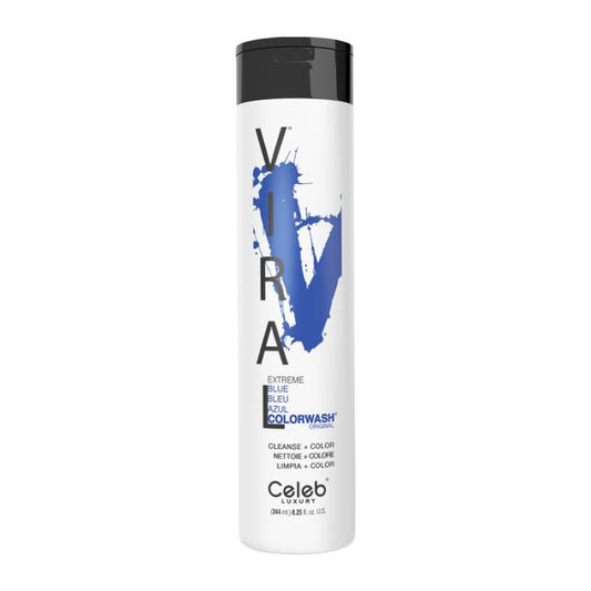 Viral Extreme Blue Colorwash Shampoo 244ml by Celeb Luxury