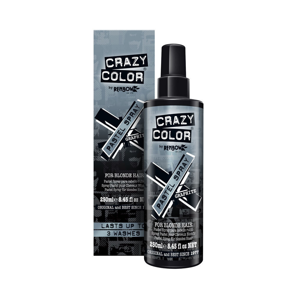 Crazy Color Spray In Pastel hair spray Graphite 250ml,