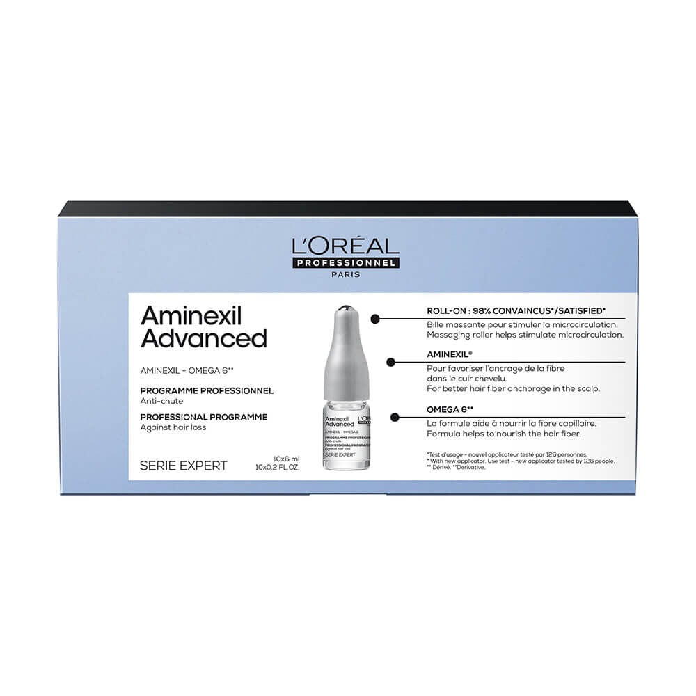 L'Oréal Professionnel Serie Expert Aminexil Advanced Professional Dual-Action Scalp & Anti-Thinning Treatment 10x6ml,